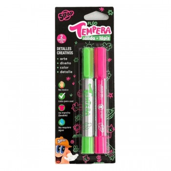Tempera solida lapiz fluo