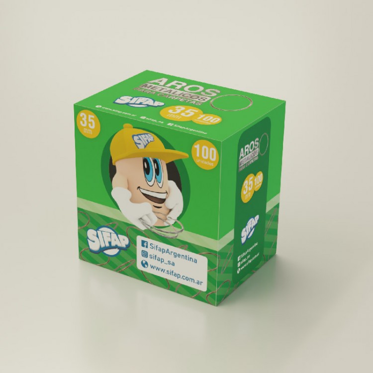 Aros metal 35 x100u